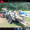 atv towable self powered log trailer with rotator crane,firewood trailer with grapple