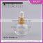 Mini 3ml empty glass bottle short dropper, essential oil glass bottles with aluminum cap dropper