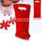 2015 New design hot and fashion felt wine bottle bag promotional felt with leather bag