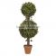 5ft Artificial Green Boxwood Spiral Potted Topiary Trees