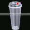 PP Cup plastic cup 600ML transparent drink cup disposable cup injection with lid