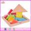 2017 Best design classic brain teaser wooden tangram games for kids education W11D005