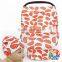 New Prints Baby Car Seat Cover Canopy FAUX SUEDE Material Washable Infant Car Seat Cover With Match Hats