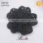 Beautiful wholesale small black leather flower for ladies