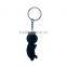 OEM popular best grade metal soft pvc car pom pom keychain with logo