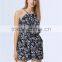 New Arrived Fashion Halter Neckline Print Women Playsuit/Jumpsuits