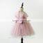 Lace Flower Ruffle Sleeve Back Bow Tie Dress Toddler Girl 2017 New Dress