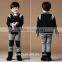 children boys striped sleeve and hem fleece jacket