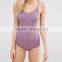 Hot Summer Sexy Women Cut Out Back Halter Bodysuit Plain Style Silm Fit Playsuit Custom Design One Piece Jumpsuit