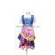 PF003 dress up girls play light purple flower girl dress rose flower fancy dress