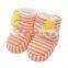 stripe pattern super soft thick warm newborn baby shoes