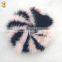 Women Girl Mink Fur Hair Accessaries Bi-colors Hair Bands Elastic