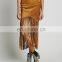 2015 Fashon Apparel for Women Fringe Suede Beautiful Design Long Latin Dance Skirt NT6417
