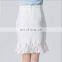 New Style Fashion A-Line Fishtail Hollow Wrap Lace Mini Sexy Short White Skirt
