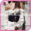 Wholesale Woman Elastic Suede Corset Belt Waist Cincher Extra Wide Belt