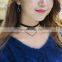 double layer velvet belt necklace fashion trangle necklace beautiful necklace