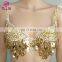 YD-033 United state Full sequis tassel performance sexy belly dance bra top