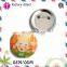 Foshan factory tinplate badge button safety pin matel badge for children