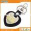 Quality custom black rope with metal embossed constustion keychains