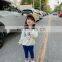 6666/latest cute kores letter print sweater designs for baby girls 1 piece loose spring top