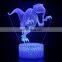 Многоцветный сменный 3D визуальный LED-стойка 3D ночной светильник