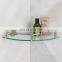 Modern wall mounted wall bathroom corner tempered glass for shelf