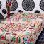 Handmade Suzani Wall Hanging Suzani Twin Bedspread Psychedelic Suzani Table Cover Suzani Blanket Fabric Quilt