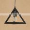 Triangle Design Metal Pendant Light Restaurant Vintage Hanging Lamps