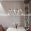 Acrylic Spiral Staircase Chandelier Aluminum Bar Led Chandelier Line Style Chandelier Lighting
