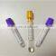 Plasma vacuum Blood Collection Tube PET and Glass Material Purple  cap 4ml  EDTA K2 K3 Tube