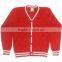 Unisex child V neck cardigan Sweater 100% cotton Knitted