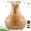 New idea 2018 wood grain ultrasonic electric fragrant aroma essential oil diffuser 400ml