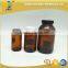 500ml amber glass pharmaceutical bottle with black plastic cap