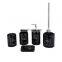 Black 5pcs Ceramic Bathroom Accessories Set Luxury Bathroom Set  European and American Style Ceramic Bathroom Accessories Set
