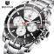 BENYAR BY-5128M Men'sFashion&Casual Watch Japan Quartz Movement Stainless Steel Band Business Watch Auto Date