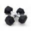 TEZEWA Factory Price Commercial And Household Rubber Encased Hex Dumbbell Fixed Coated Dumbbells For Sale