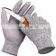 New Design EN388 Level 5 HPPE Thumb Crotch Reinforced Cut Protective Gloves with PU Coating