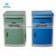 Low Price Popular Quality ABS Plastic Hospital Nursing Home Clinic Bedside Cabinet Locker With Towel Hangers