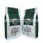 Block bottom matte green plastic coffee foil bag 500g food stand up packaging coffee bag with valve