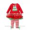 2015 girls christmas tree baby clothing set wace ruffle spanish baby christmas clothes for kids wear winter outfits MY-IA0038