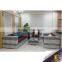 2015 outdoor garden modern design sofa synthetic rattan sofa with bule cushion