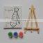 Wooden kids mini easel and canvas set