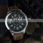 MR031 Brand New mens man analog army military leather wrist watch