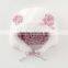 Japanese wholesale cute and high quality baby hats with animal ear flower pattern lining and strap infant wear child clothes kid