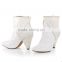 High Heel Ankle Booties rubber latex boots winter women boots Spring 2015 Boots Ladies White Boots