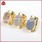 High Quality Agate Druzy Stone Jewelry Cuprum Rings Coated Druzy Cuff Rings