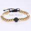 2016 Hot sales stainless steel fashion beads man bracelet with high quality