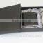 High Quality 7oz Black Leather Hip Flask Stainless Steel Whiskey Flask Gifts Set