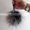 Fashion Charm Bag Real Raccoon Fur Pom Accessories keychain
