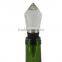 Crystal Faceted Liquor Wine Chrome Bottle Stopper